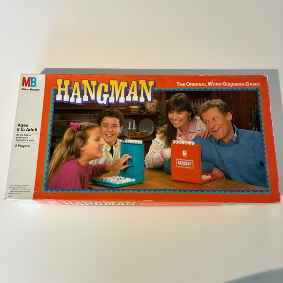 Vintage HANGMAN Board Game 1988? Milton Bradley 4623 Family Game Night - Picture 4 of 8